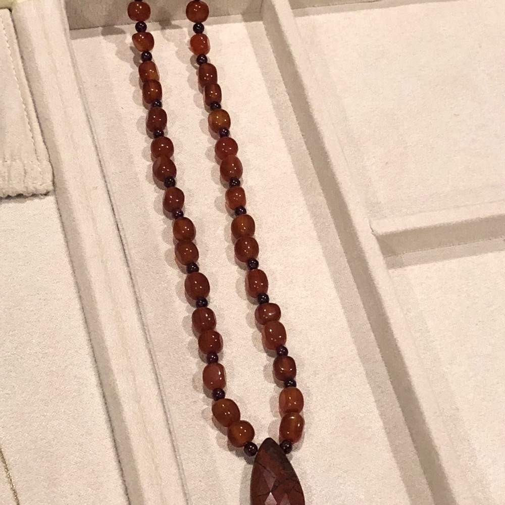 Carnelian beaded necklace